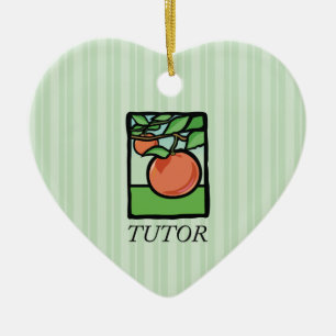 Tutor, Teacher Thank You, Apple Ceramic Ornament
