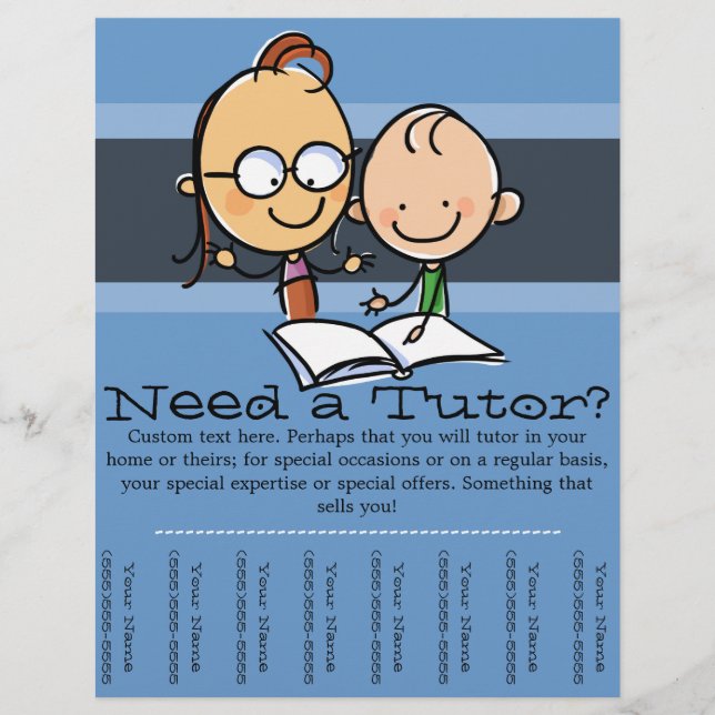 Tutor.Tutoring.Customizable advertising Flyer (Front)