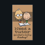 Tutor Tutoring Teacher reading mathematics Business Card<br><div class="desc">A very unique and likable card that says,  "I'm likable and very good with kids".    ALL THE TEXT IS CHANGEABLE. Perfect for someone looking to earn extra money as a tutor or mentor in any subject.</div>