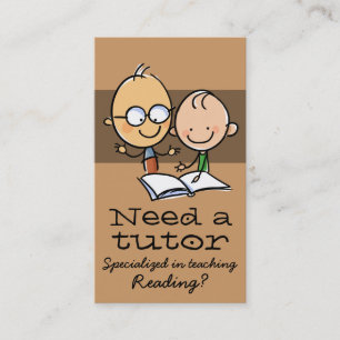 Tutor Tutoring Teacher reading mathematics Business Card