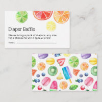 Tutti Fruitti Baby Shower Diaper Raffle