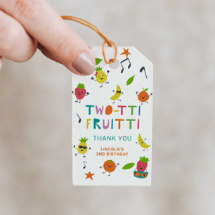 Tutti Fruitti Birthday Custom Cute Fruits Gift Tags