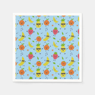 Tutti Fruitti Birthday Pattern Cute Fruits Napkin