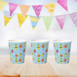Tutti Fruitti Birthday Pattern Cute Fruits Paper Cups