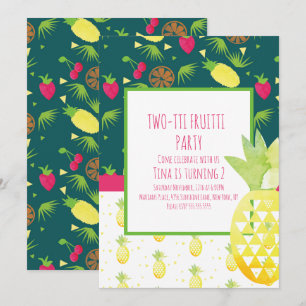 Tutti Fruitti Tropical Double Motif Invitation