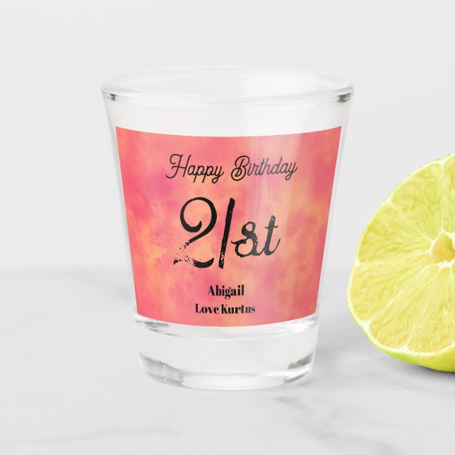 Tutti Fruity Storm Clouds  21st Shot Glass  (Front)