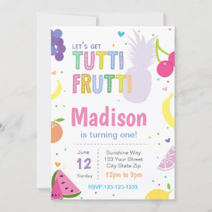 Tutti Frutii Birthday Invite
