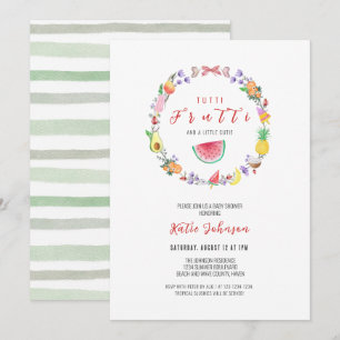 Tutti Frutti Baby Shower, Summer Tropical Shower Invitation