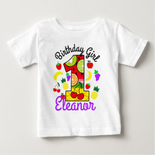 Tutti frutti First Birthday Girl Baby T-Shirt