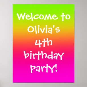Tutti Frutti Gradient Personalized Poster