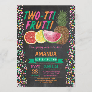 Tutti Frutti Invitation fête d'anniversaire 2e Ann