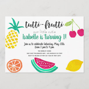 Tutti Frutti Invitation for Birthday or Any Event!
