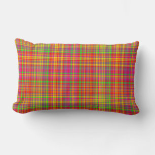 Tutti Frutti PLAID 06-Lumbar Throw Pillow