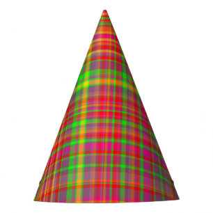 Tutti Frutti PLAID 8-PAPER PARTY HATS