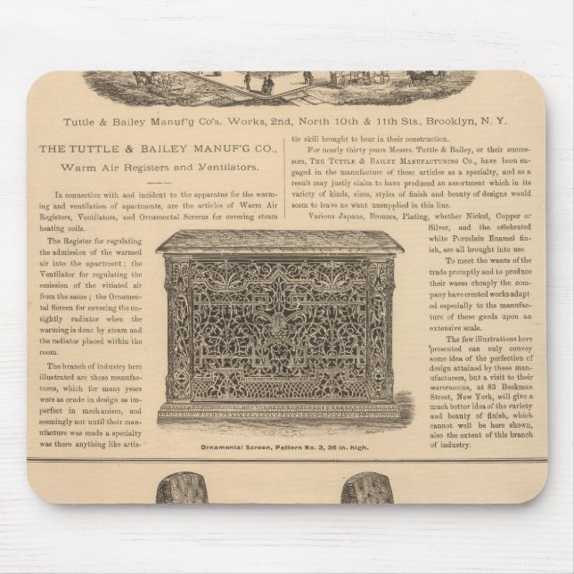Tuttle and Bailey Manufacturing Company Mouse Pad (Front)