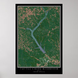 Tuttle Creek Reservoir Kansas Satellite Poster Map