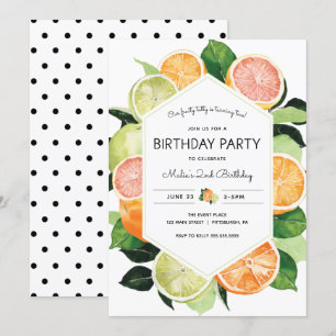 Tutty Fruity Citrus Birthday Invitation