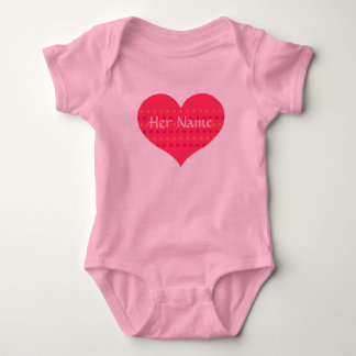 Tutu Baby Bodysuit with Pink Heart to Personalize