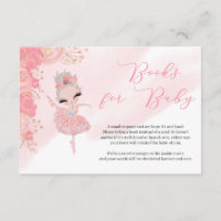 Tutu ballerina rose gold Baby Shower book request