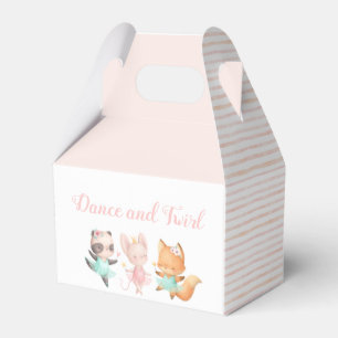 Tutu Cute Animal Ballerina Birthday Party guest Favor Box