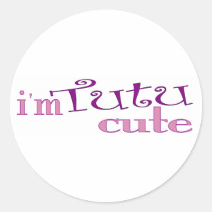 Tutu Cute (Ballet) Classic Round Sticker