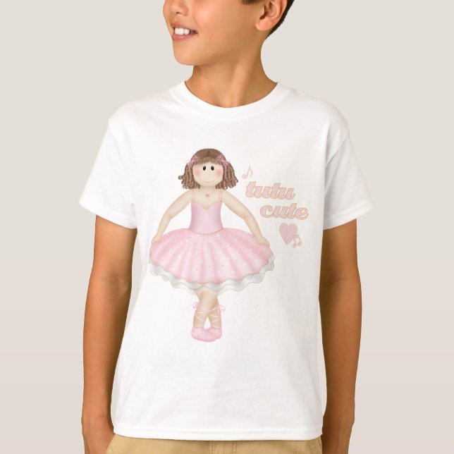 Tutu Cute (Brunette) – Kid's T-Shirt (Front)
