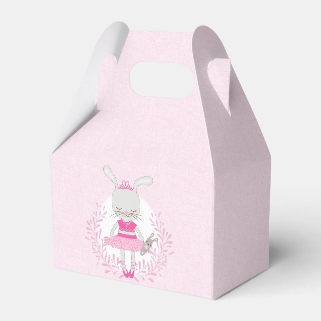 Tutu Cute Bunny Personalized Favor Box (Front Side)