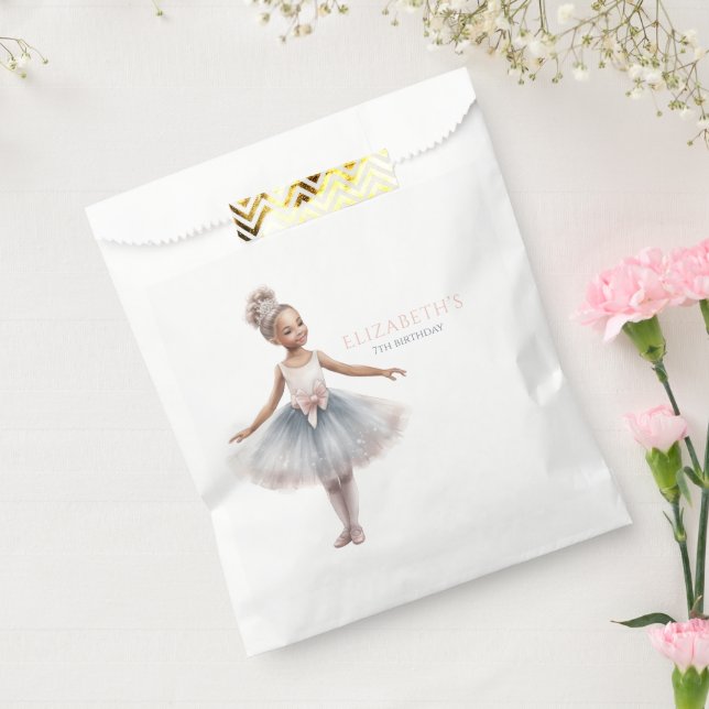 Tutu Cute Elegant Ballerina Watercolor Birthday Favour Bag (Sealed)