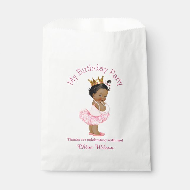 Tutu Cute Ethnic Ballerina Birthday Princess Favour Bag (Front)
