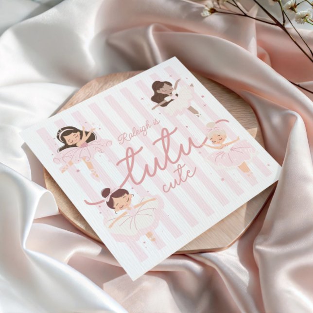 Tutu Cute Girls' 2nd Ballerina Birthday Napkin (Creator Uploaded)