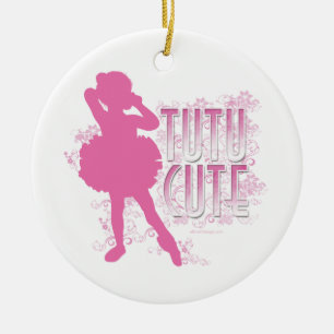 TuTu Cute Pink Ceramic Ornament