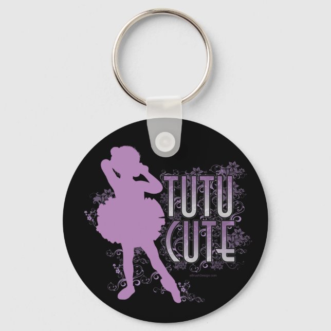 Tutu Cute (Violet) Keychain (Front)