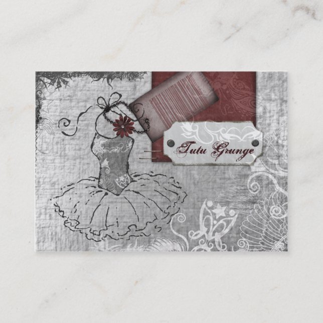 Tutu Grunge Chubby Business Cards (Front)