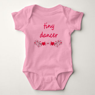 Tutu onsie, pink. "Tiny Dancer" artwork on front. Baby Bodysuit
