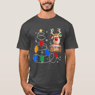Tutu Reindeer Lights Christmas Tree Cute Christma T-Shirt