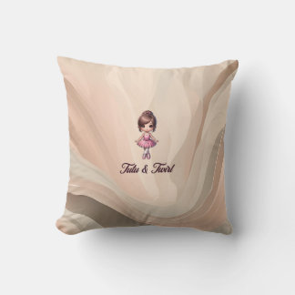 Tutu & Twirl Throw Pillow