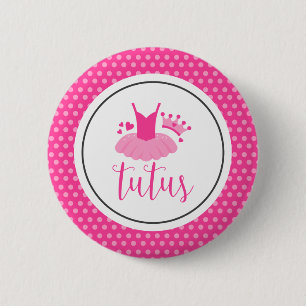 Tutus Gender Reveal 2 Inch Round Button