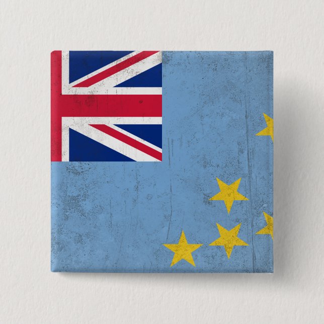Tuvalu 2 Inch Square Button (Front)