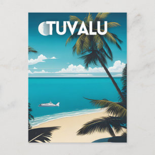 Tuvalu Beach Travel Postcard