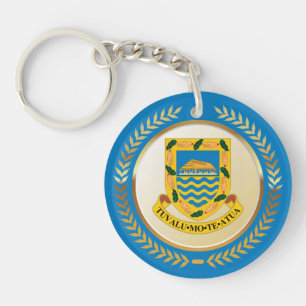 Tuvalu Coat of Arms Keychain