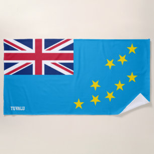 Tuvalu Flag Splendid Patriotic Beach Towel