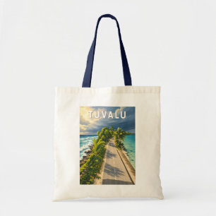 Tuvalu Illustration Travel Art Vintage Tote Bag