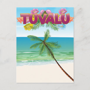 Tuvalu Island travel poster Postcard