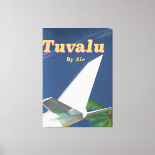 Tuvalu Vintage style travel poster Canvas Print