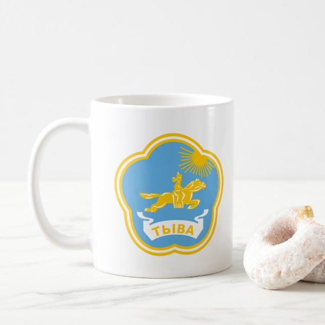 Tuvan Crest and Instruments mug (With Donut)