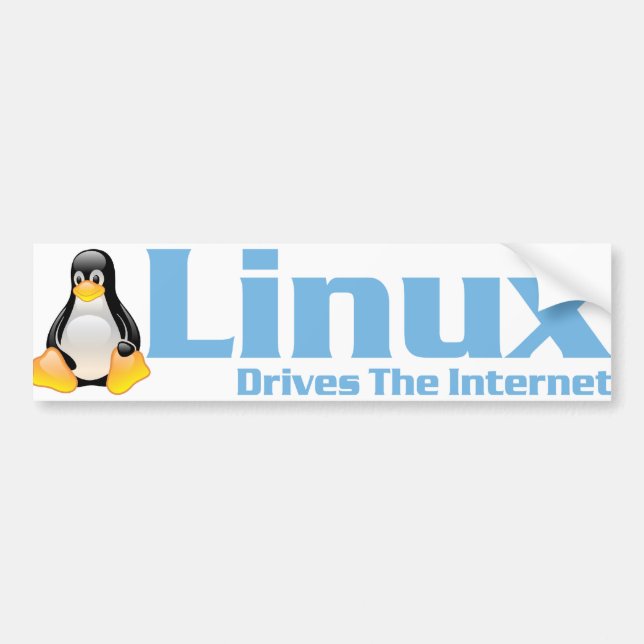 Tux500 Drives the Internet Bumper Sticker (Front)