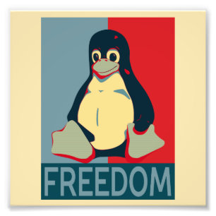 Tux Freedom for Linux Users Photo Print
