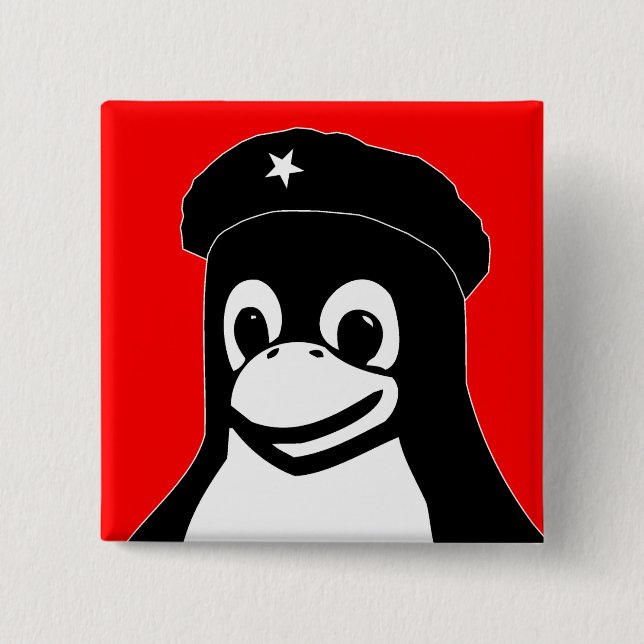 Tux Guevara - Customized 2 Inch Square Button (Front)