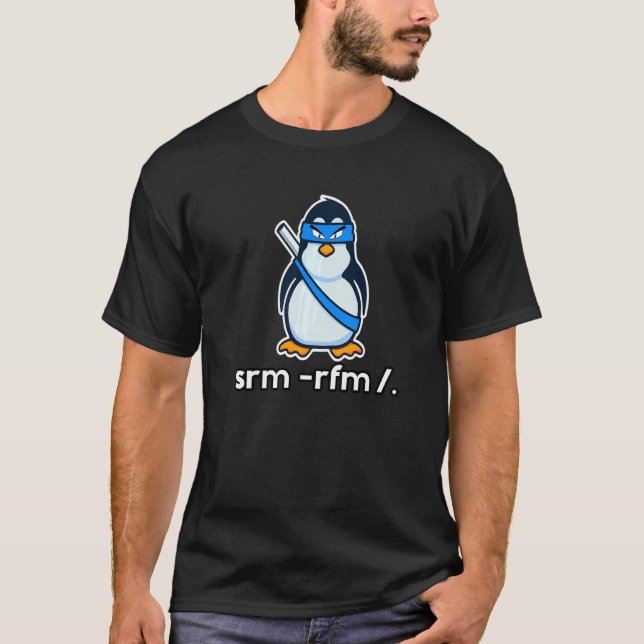 Tux Linux Penguin Programmer Computer Science Html T-Shirt (Front)