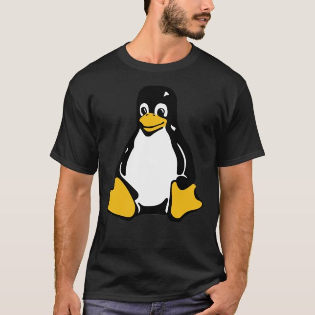 Tux Mascot T-Shirt Penguin Linux Logo Classic T-Sh (Front)